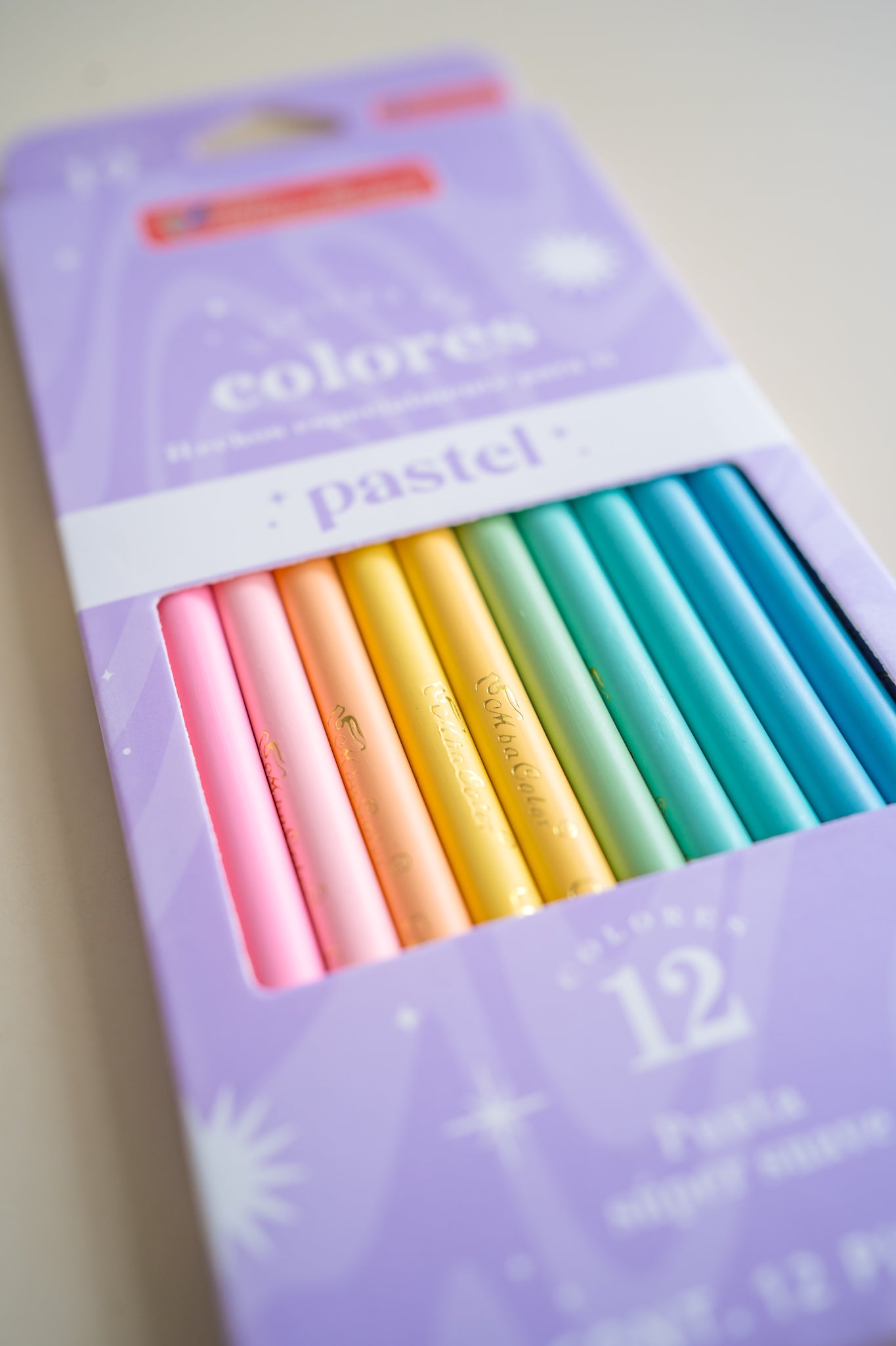 Crayones de Madera en Tonos Pastel