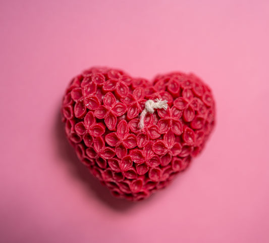 Vela: Corazón rojo