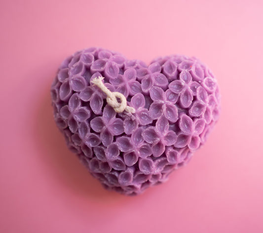 Vela: Corazón morado
