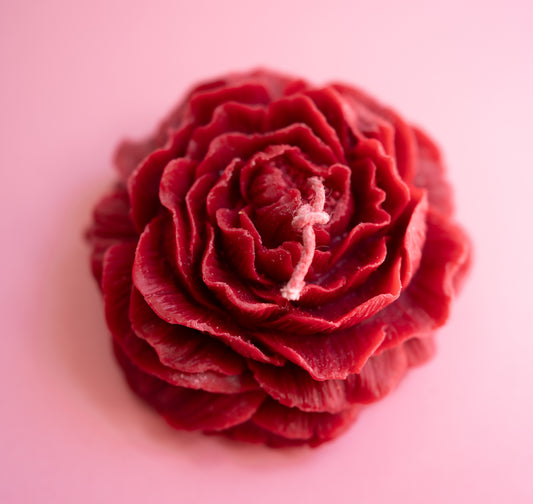 Vela: Rosa roja